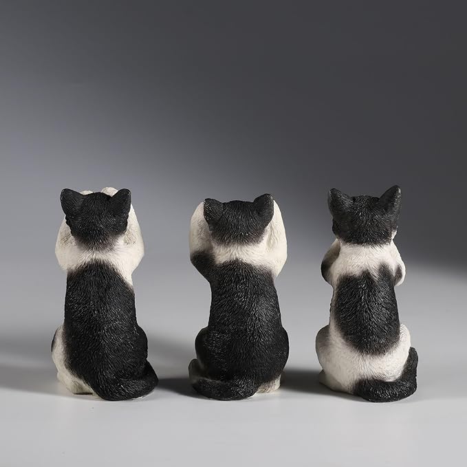 Three Wise Striped Kittens See No Hear No Speak No Evil