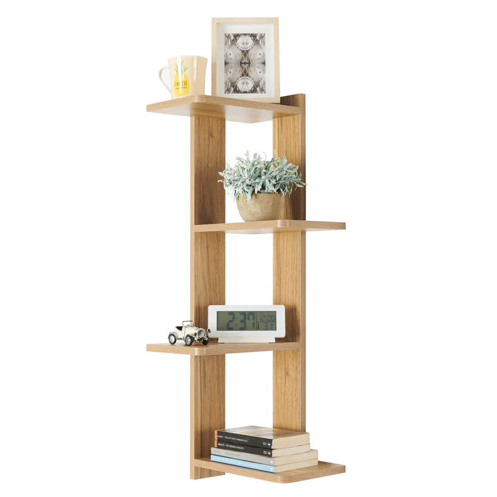 Alvar Corner 4-Tier Floating Ledge Column Wall Shelf