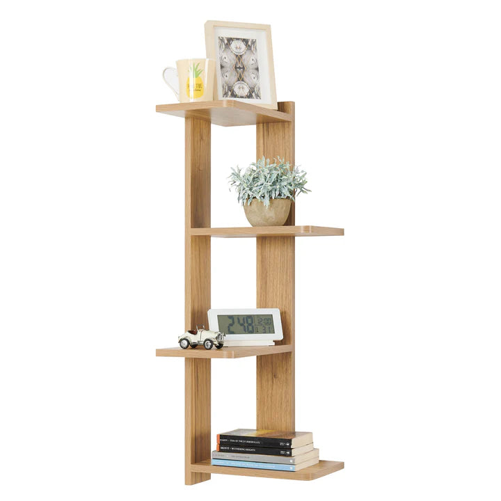 Alvar Corner 4-Tier Floating Ledge Column Wall Shelf