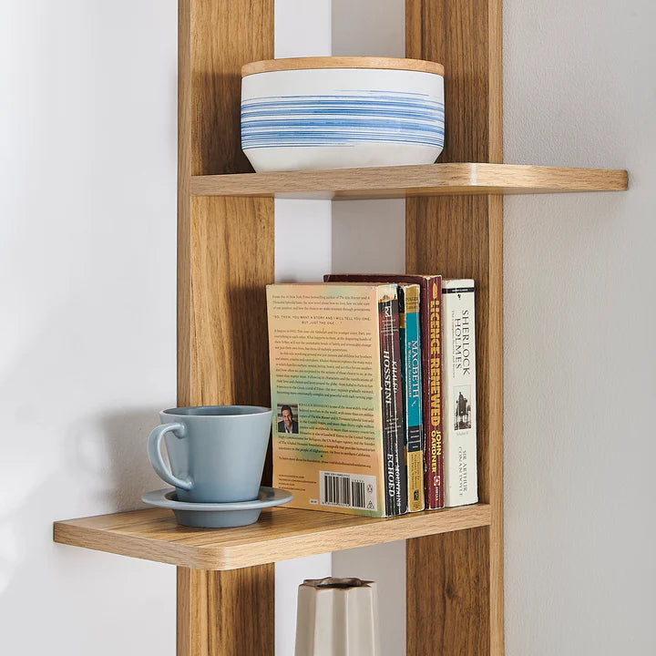 Alvar Corner 4-Tier Floating Ledge Column Wall Shelf
