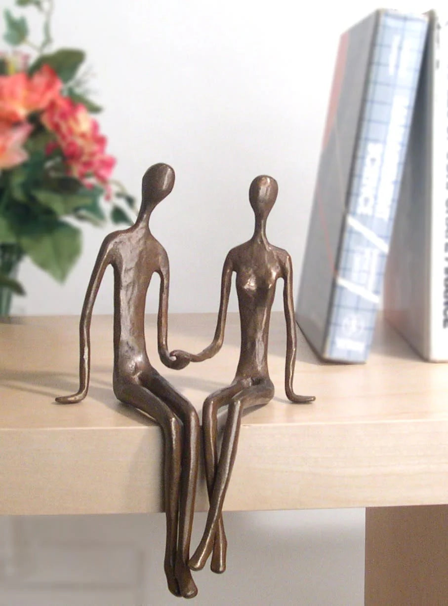 Danya B. Sitting Couple Cast Bronze