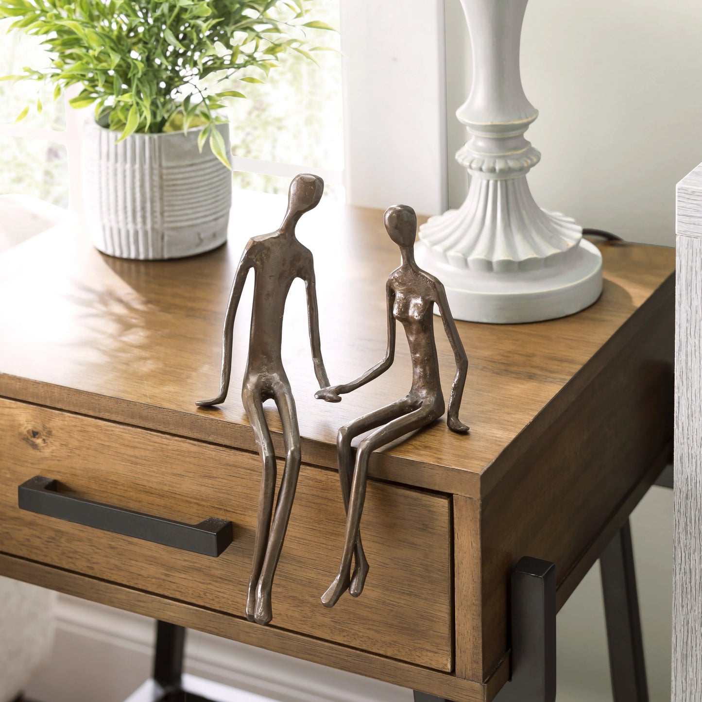 Danya B. Sitting Couple Cast Bronze