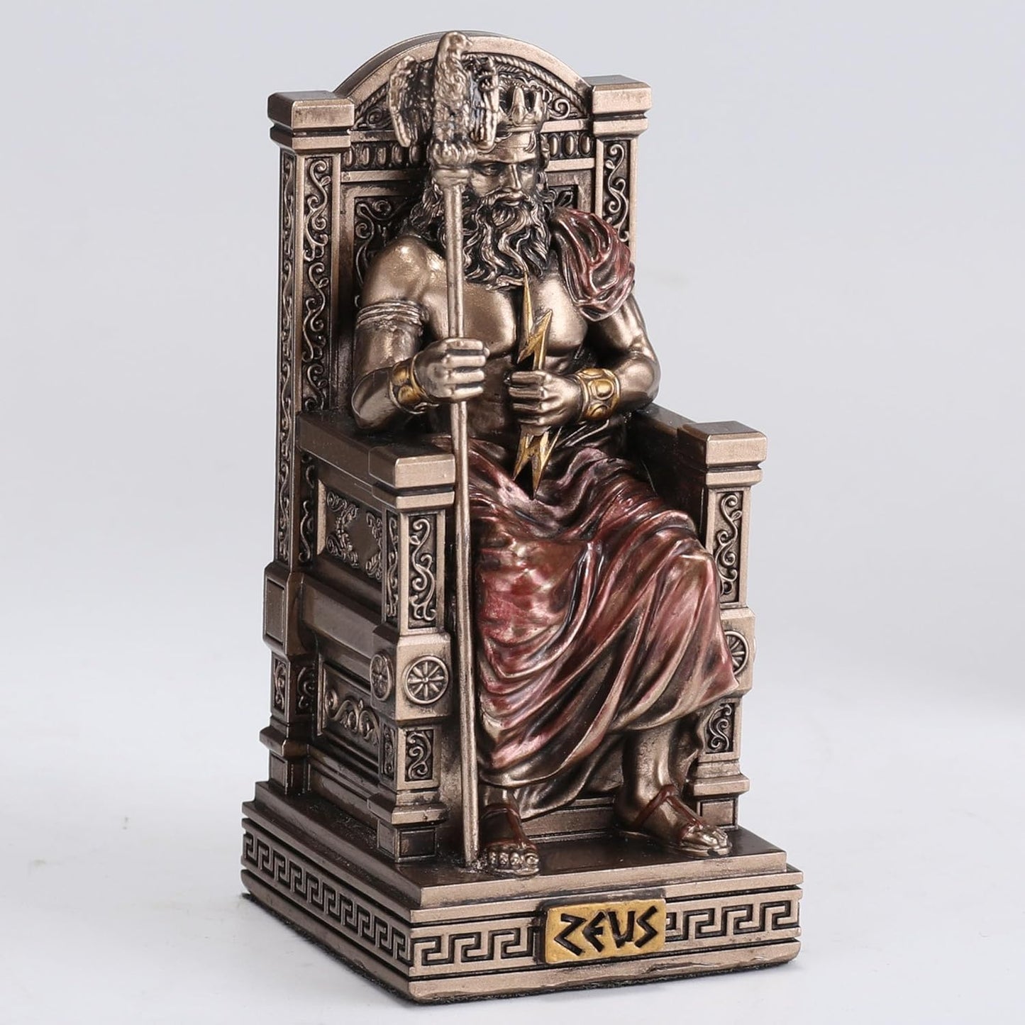 Zeus Sitting On Throne Holding Thunderbolt