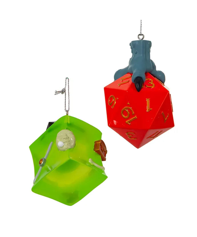 Dungeons And Dragons Dice And Gelatinous Cube, 2 Piece Set