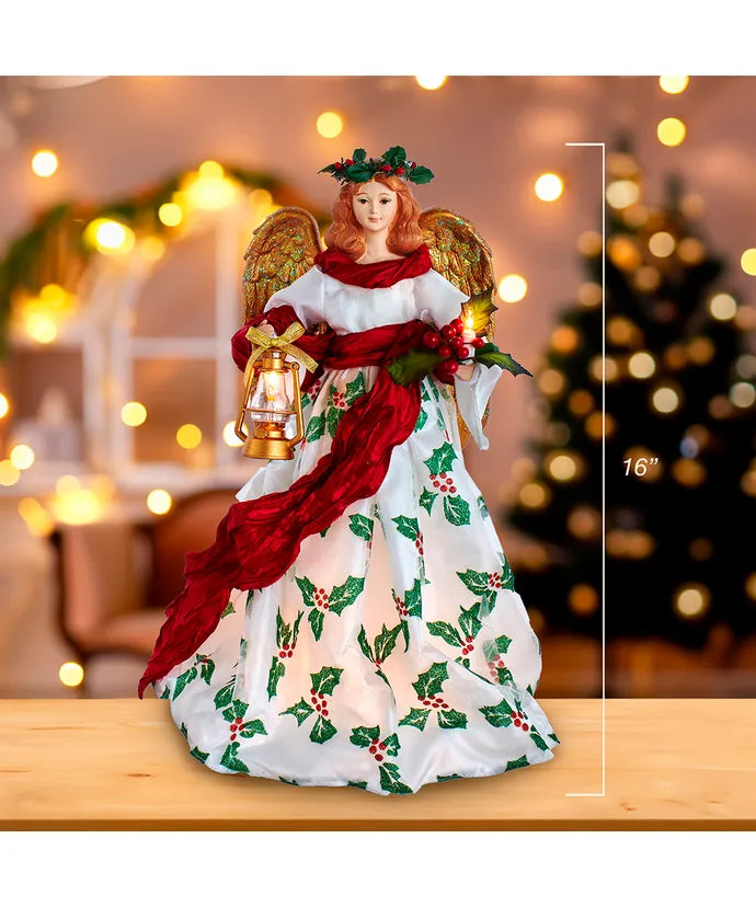 16Inch UL 10-Light Holiday Formal Angel Treetop