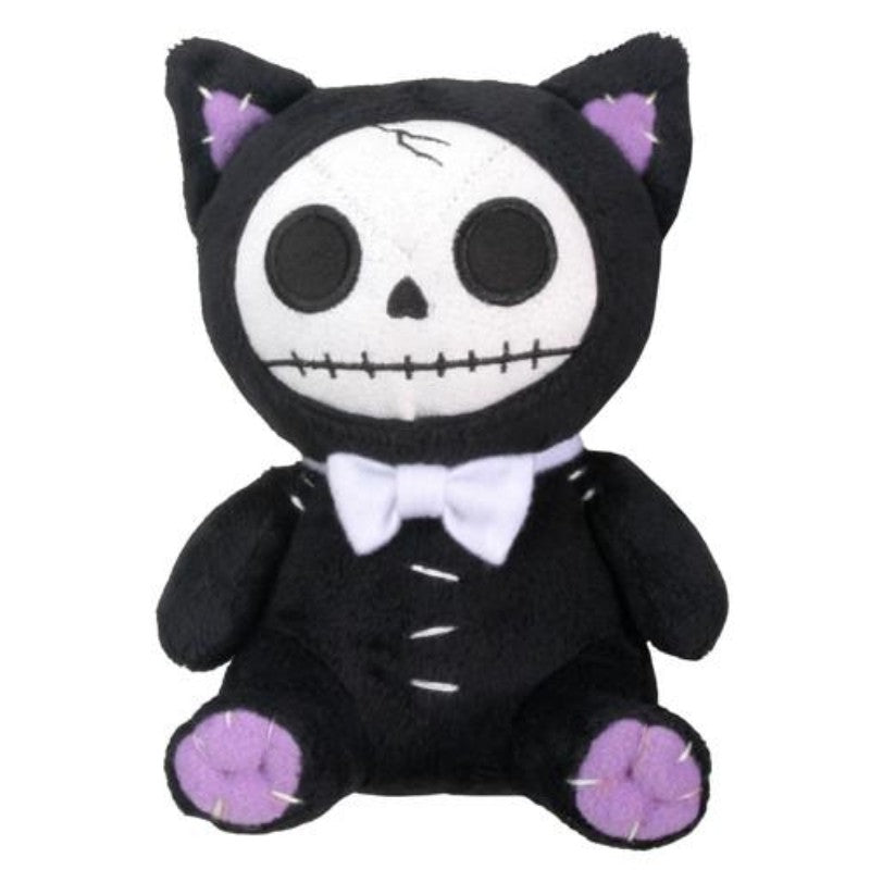 Furrybones Black Cat Mao Mao Wearing White Bow Tie Plush