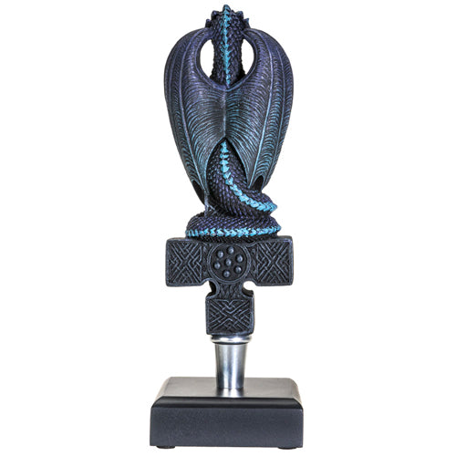 Fantasy Dragon On Celtic Cross Beer Tap Handle