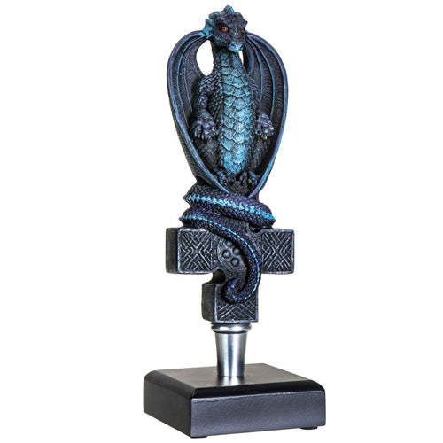 Fantasy Dragon On Celtic Cross Beer Tap Handle