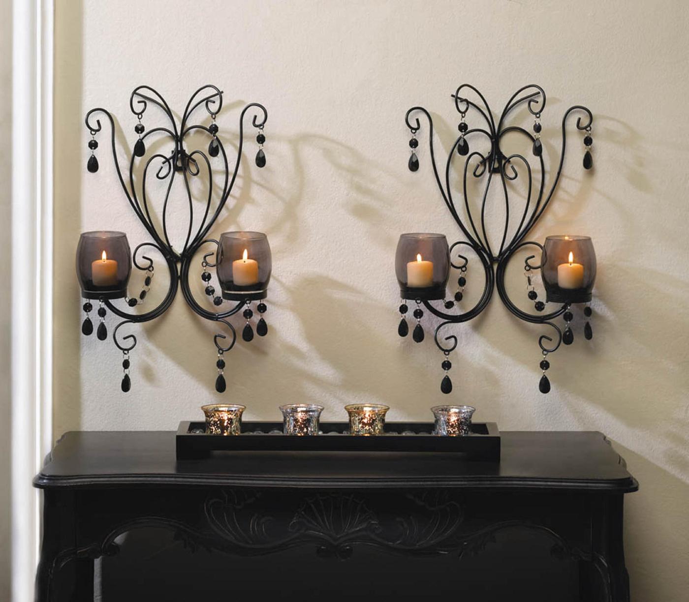 Midnight Elegance Wall Sconces Set/2