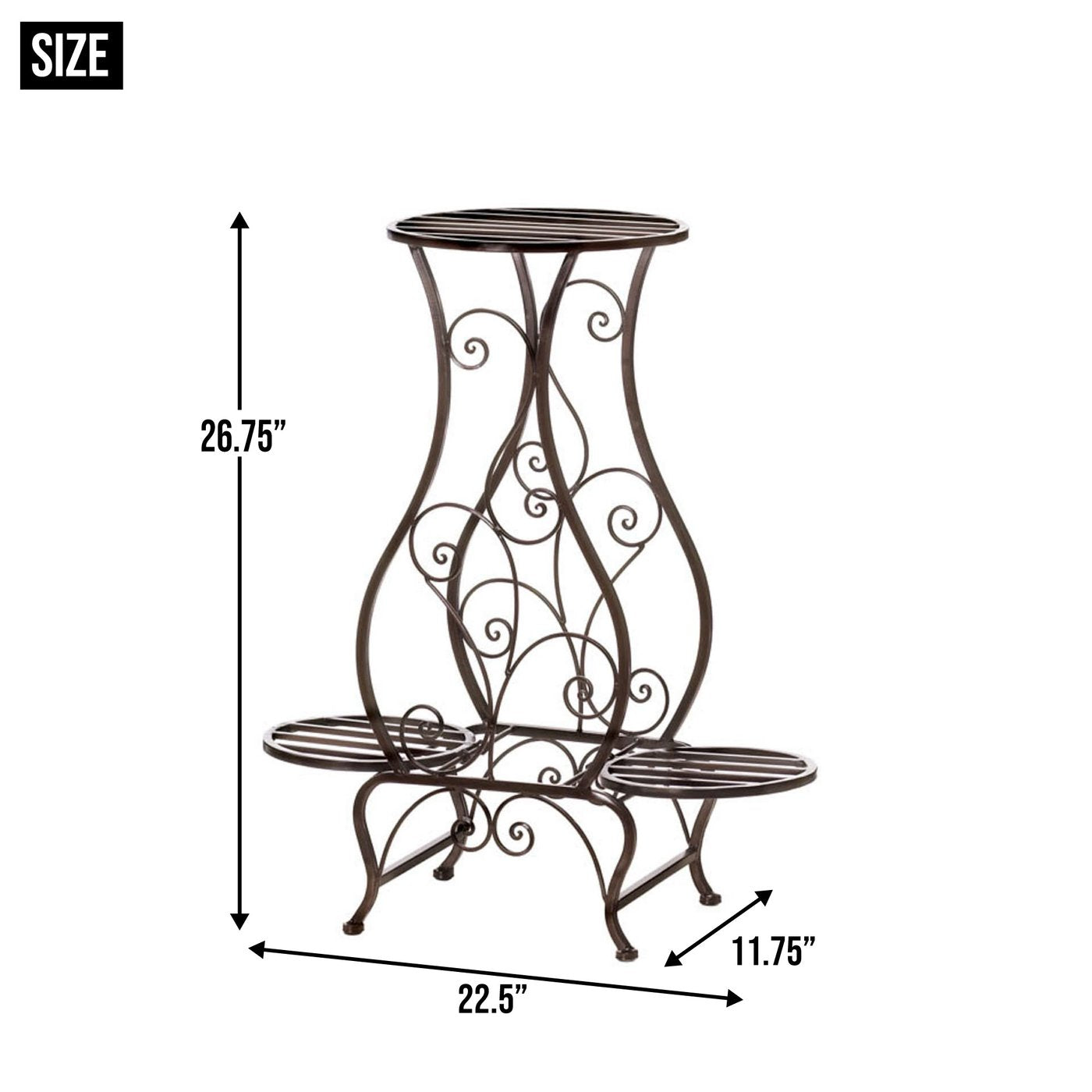 Hourglass Triple Plant Stand