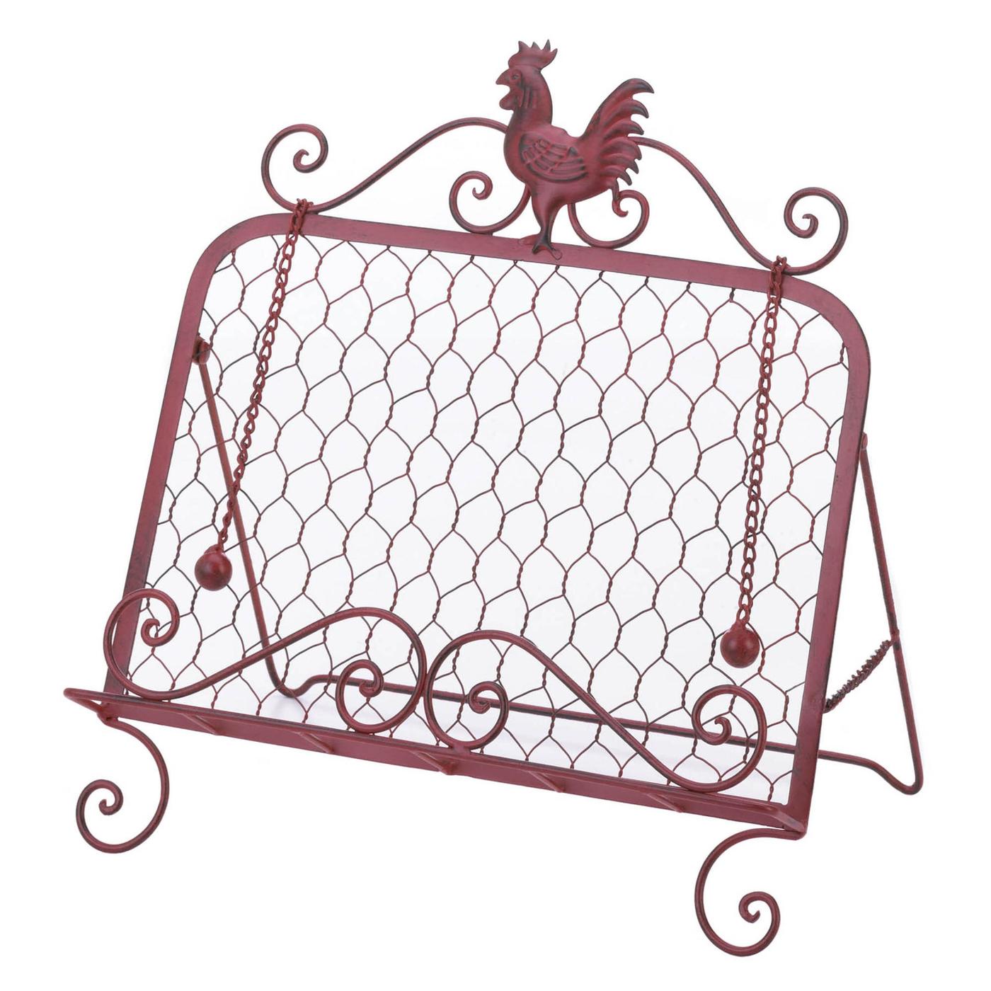 Red Rooster Cookbook Stand