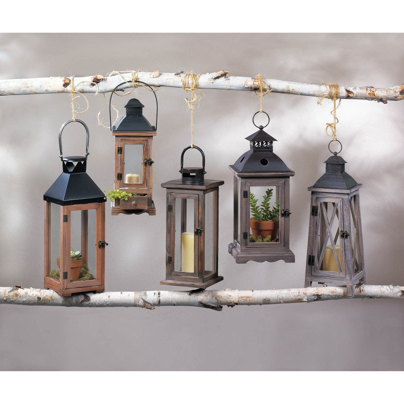 Wood Pine Lodge Lantern