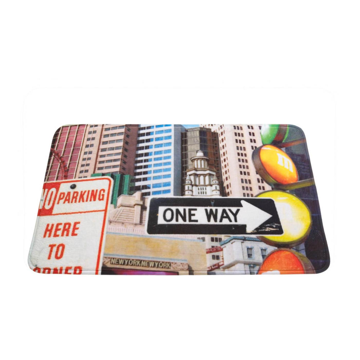 City Traffic Signs Floor Mat