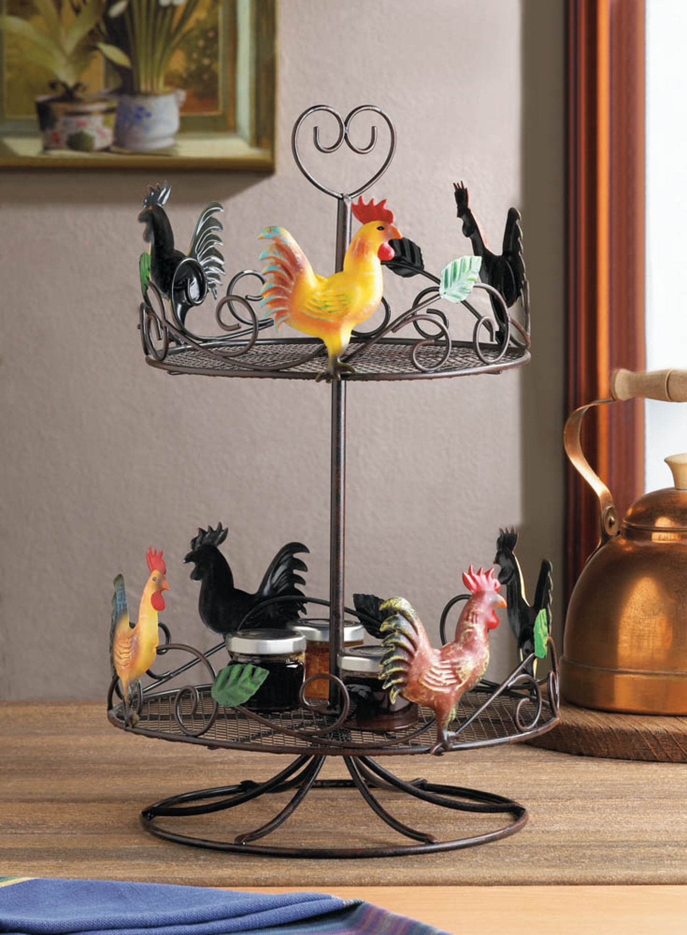 Rooster 2 Tier Countertop Basket