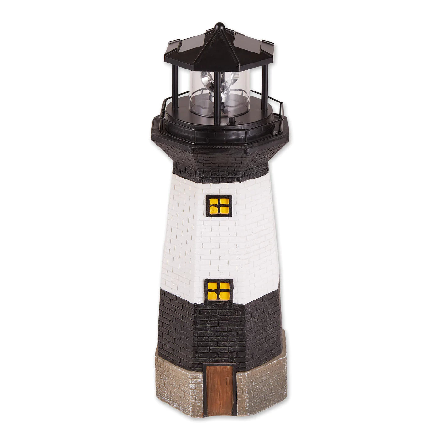 Solar Powered Garden Lighthouse With Spinning Light