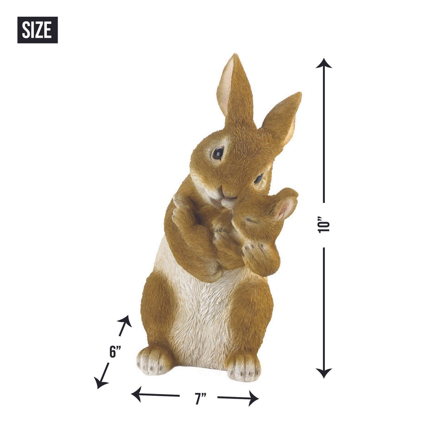 Mom And Baby Rabbit Figurine