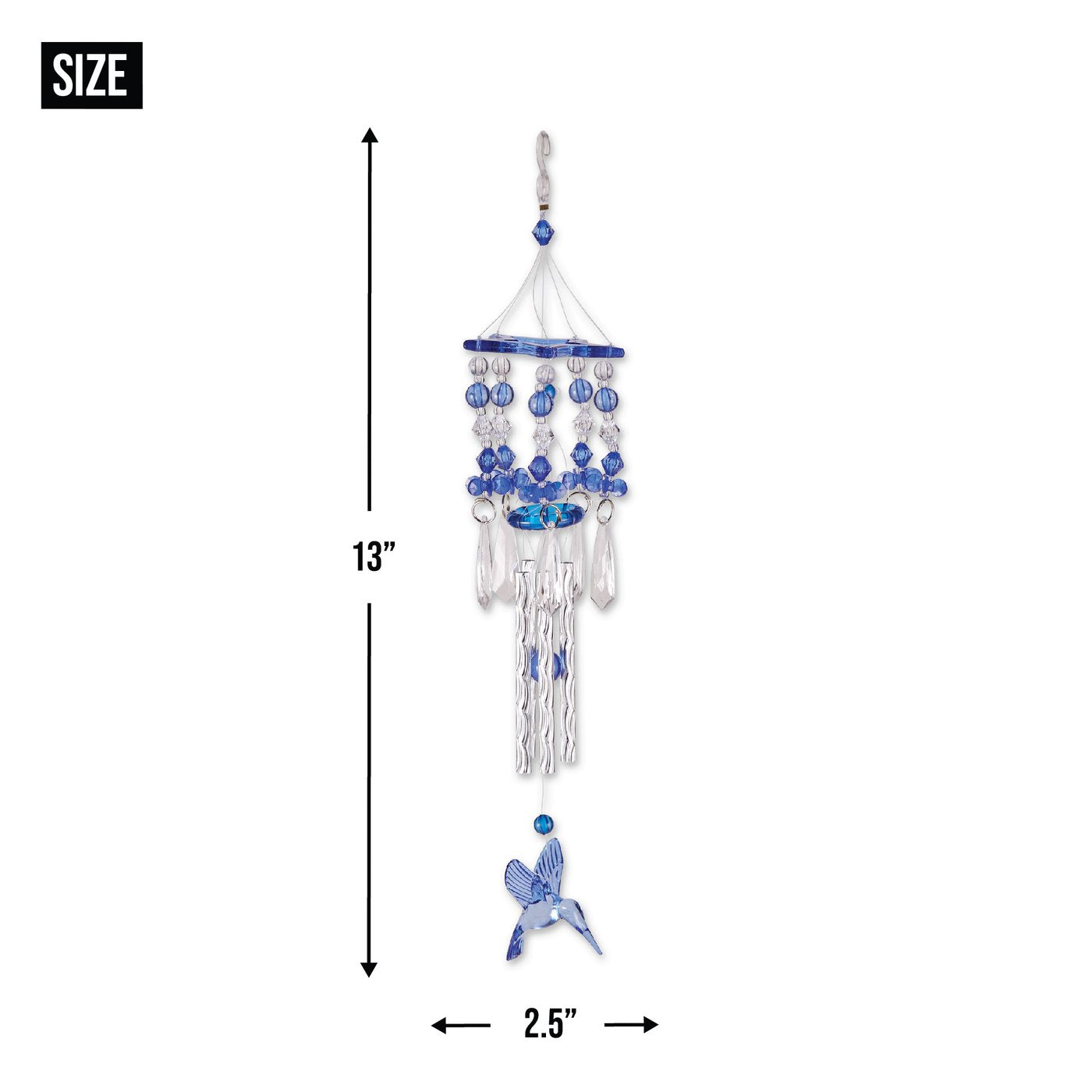 Blue Hummingbird Wind Chimes