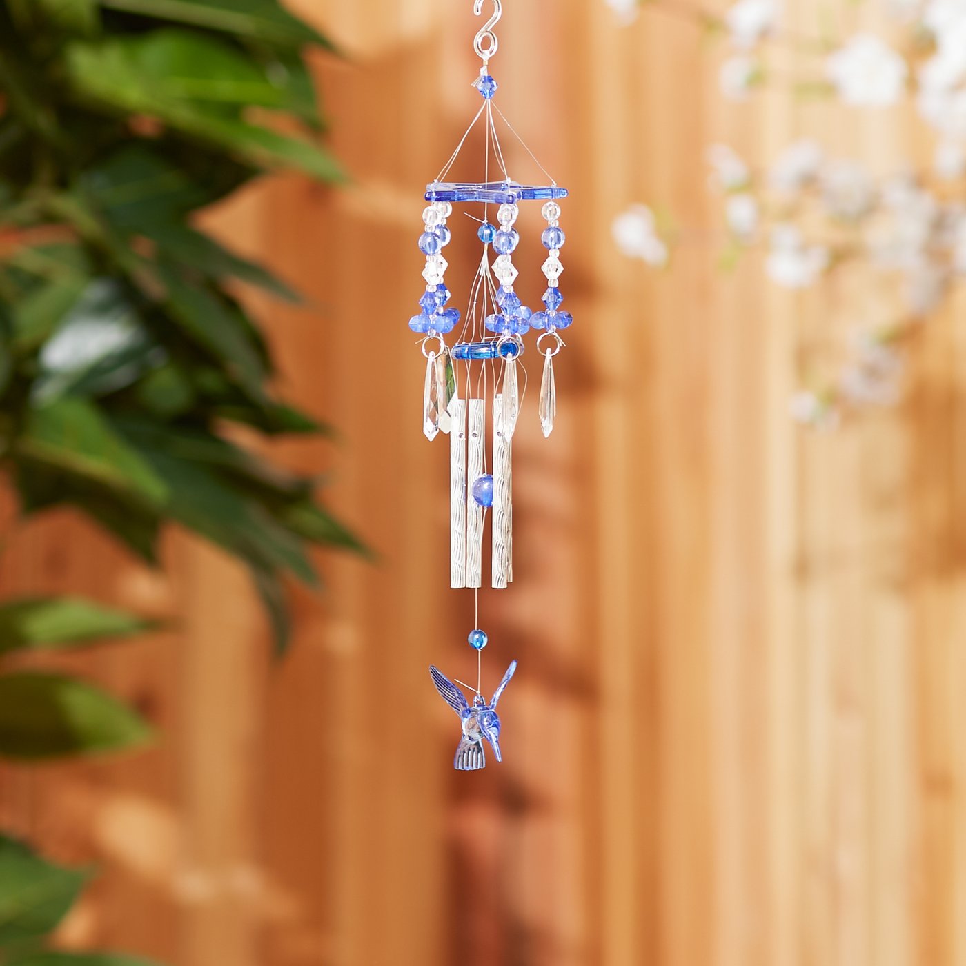 Blue Hummingbird Wind Chimes