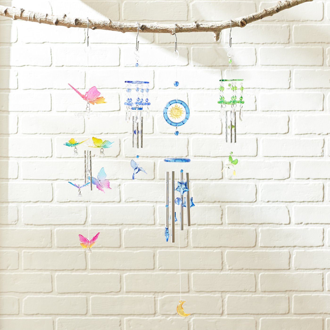 Blue Hummingbird Wind Chimes