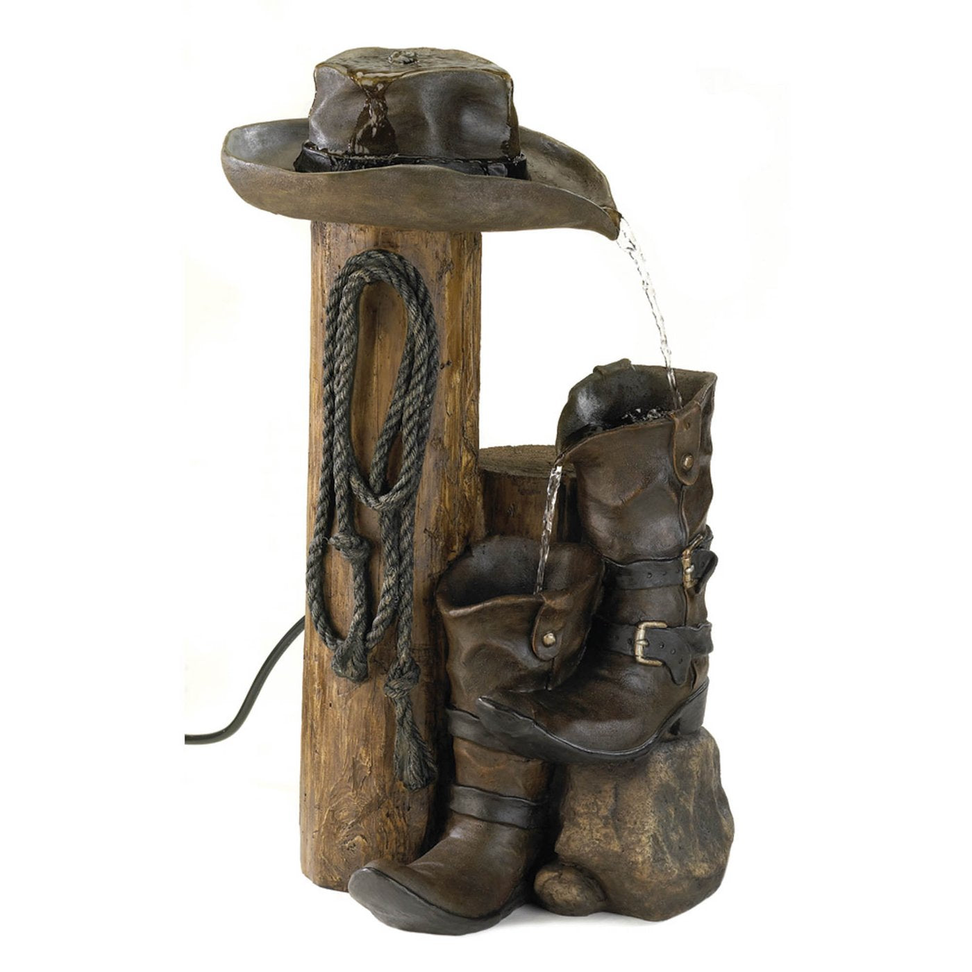 Authentic Cowboy Wild Western Water Fountain (Pump Incl.)