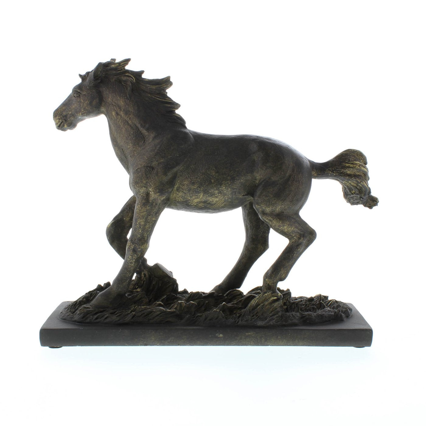 Wild Stallion Galloping Horse Figure Statue