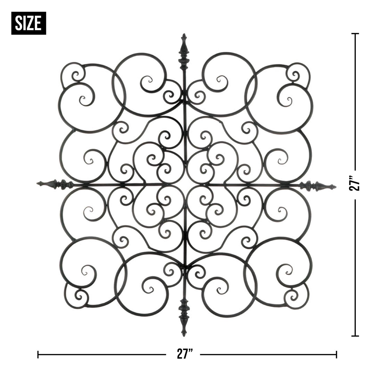 Square Fleur-De-Lis Wall Plaque