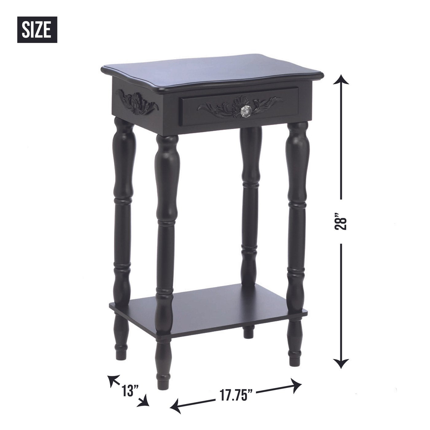 Colonial Carved Side Table