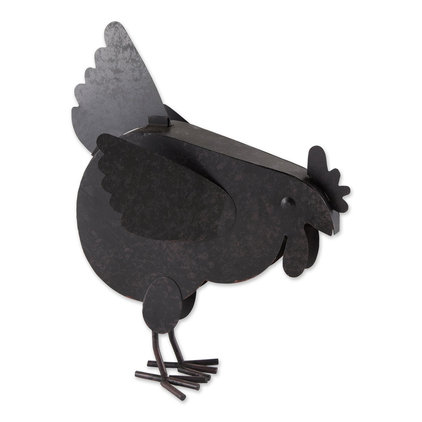 Black Hen With Chicks Sculpture