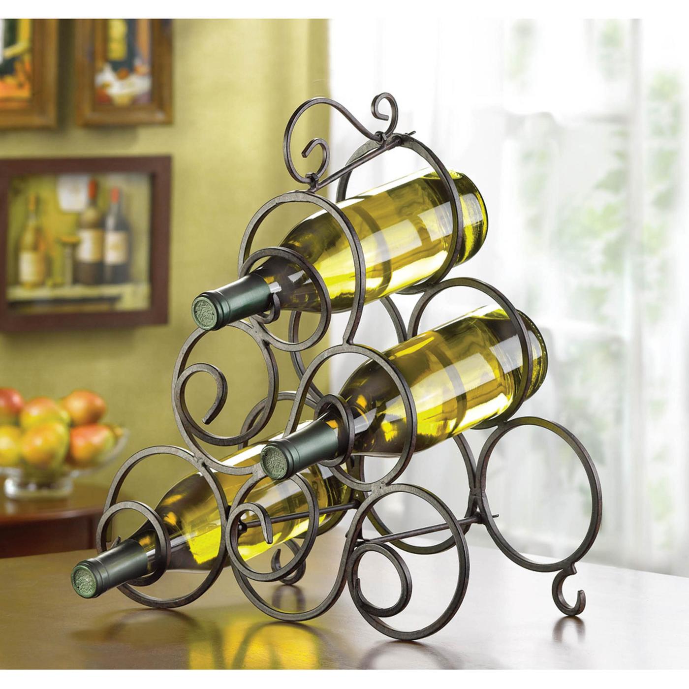 Multicolor Scrollwork Wine Rack