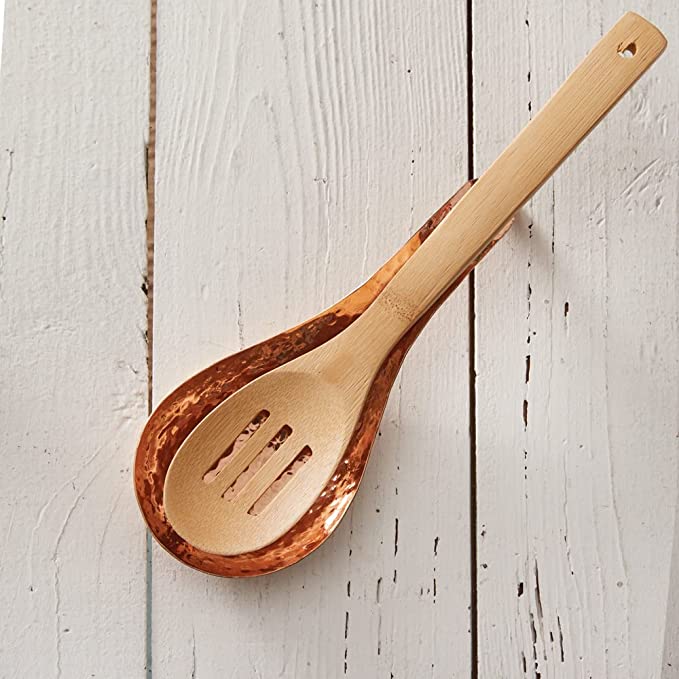 Stamped Copper Spoon Rest