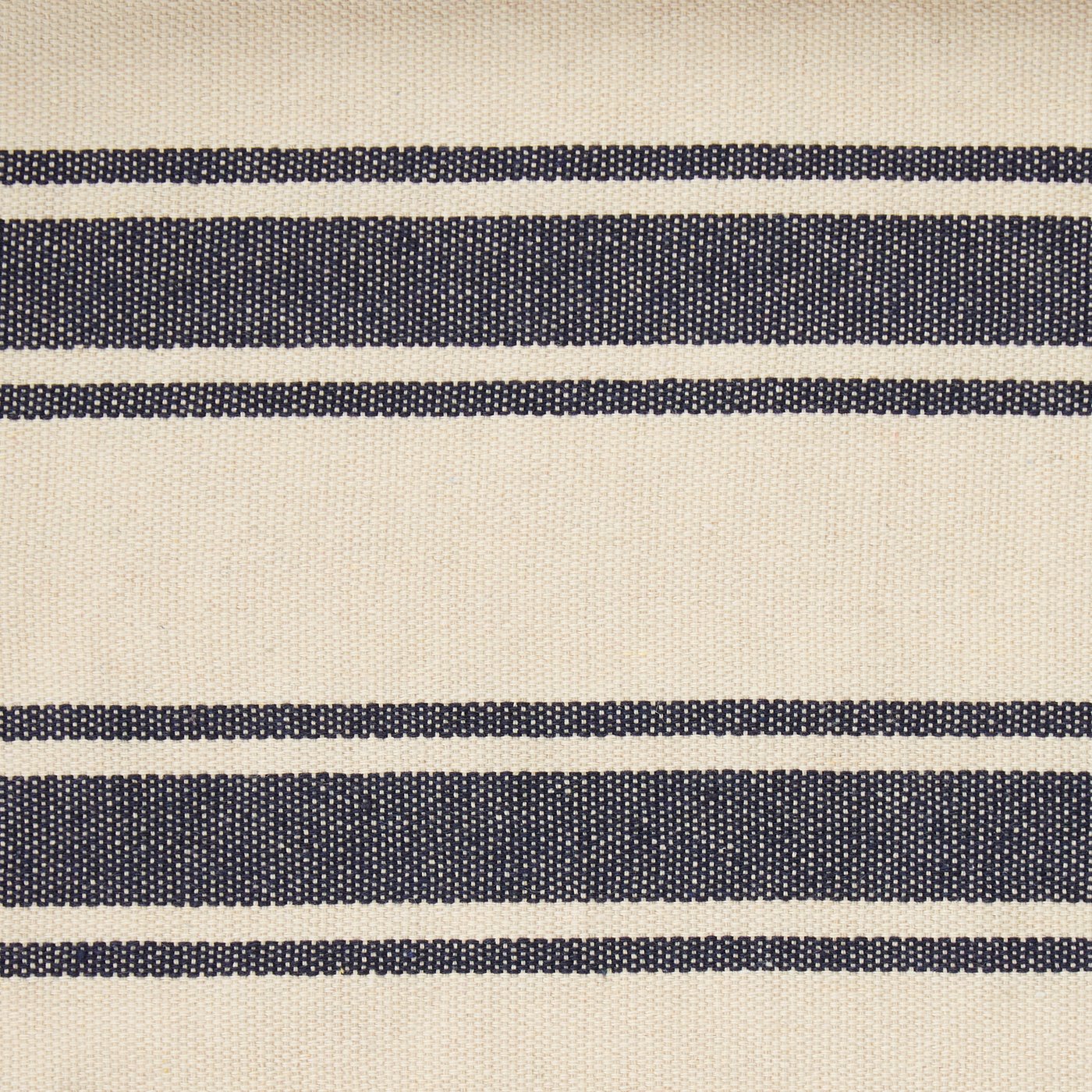 Blue And Cream Ticking Stripe Hammock Chair With Fringe Trim