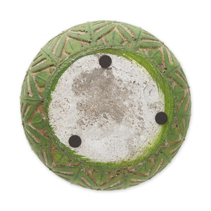 Set of Two Greek Leaf Cement Flower Pot