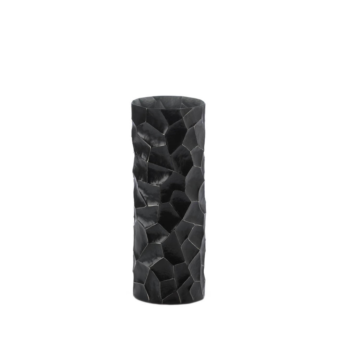 Black Gramercy Hammered Vase