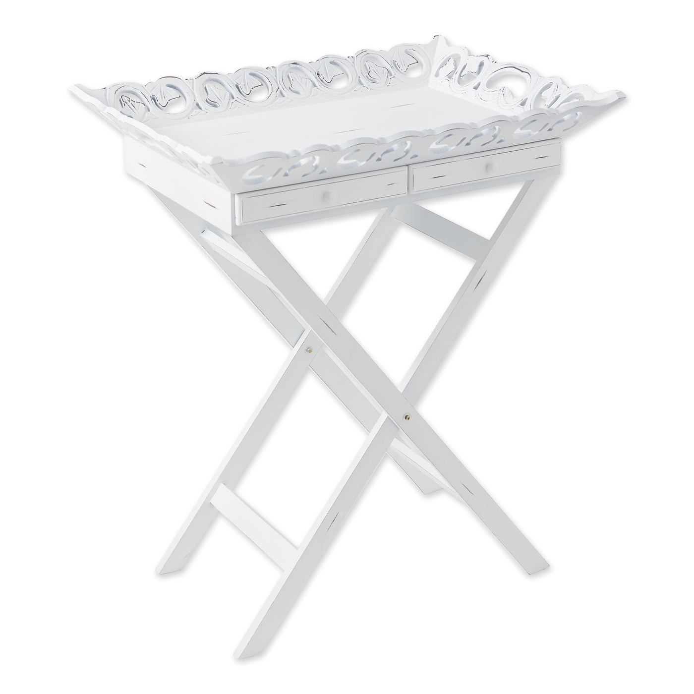White Elegant Tray Stand