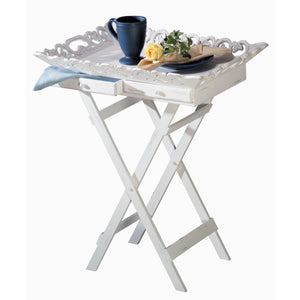 White Elegant Tray Stand