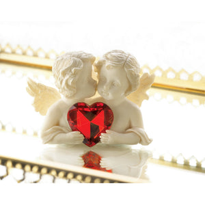 Polyresin Two In Love Cherub Figurine Durable Sculpture