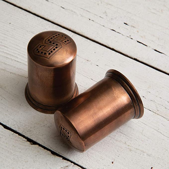 Copper Finish Salt And Pepper Shakers