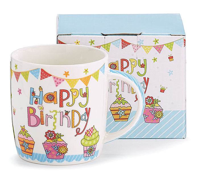 Happy Birthday Bone China Mug