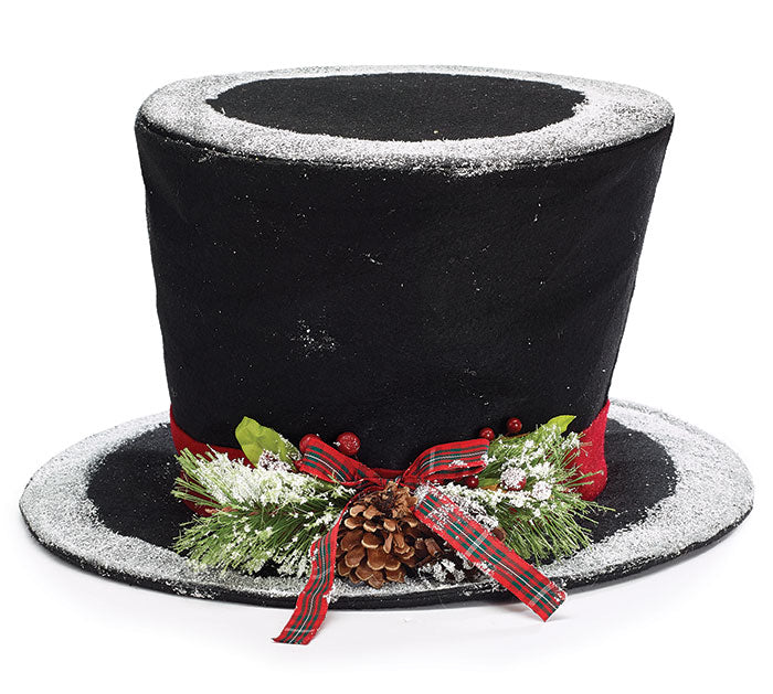 Tree Topper Black Fabric Hat