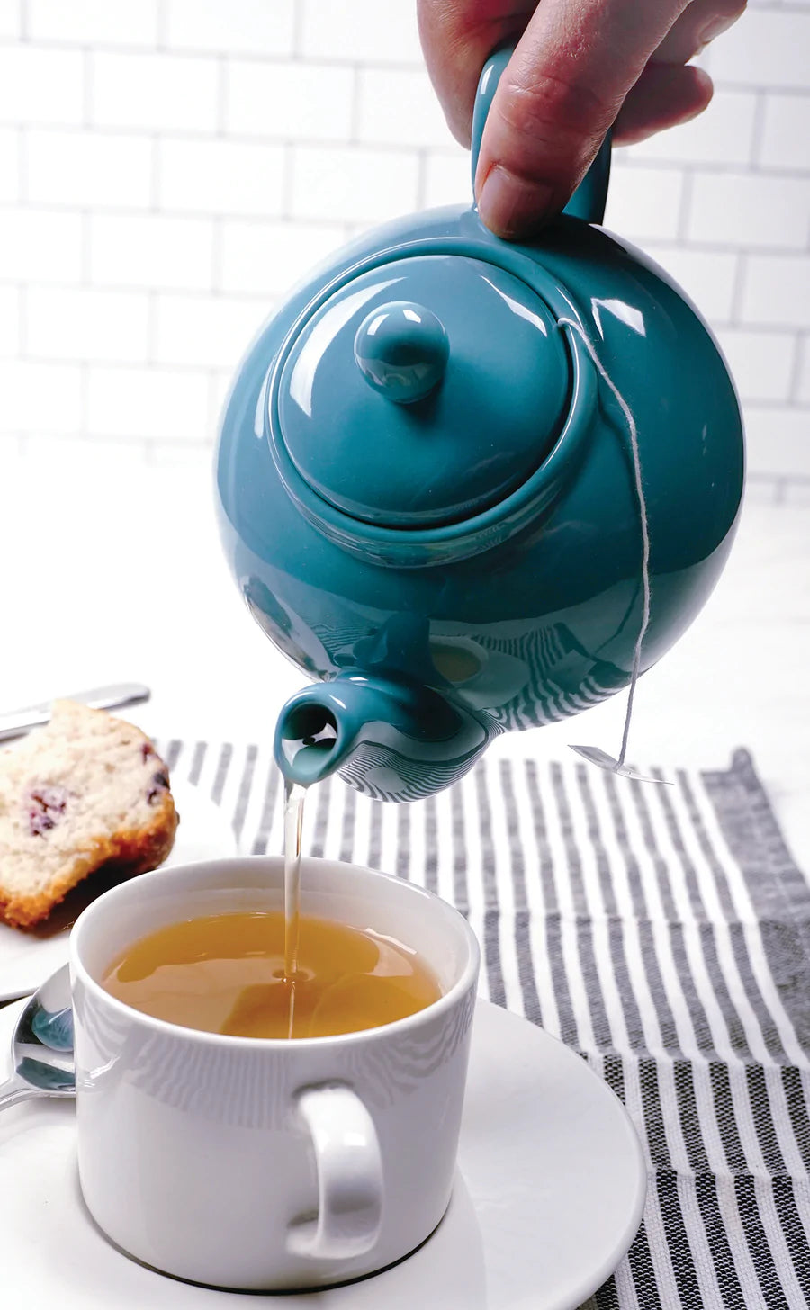 Turquoise 16oz Stoneware Teapot