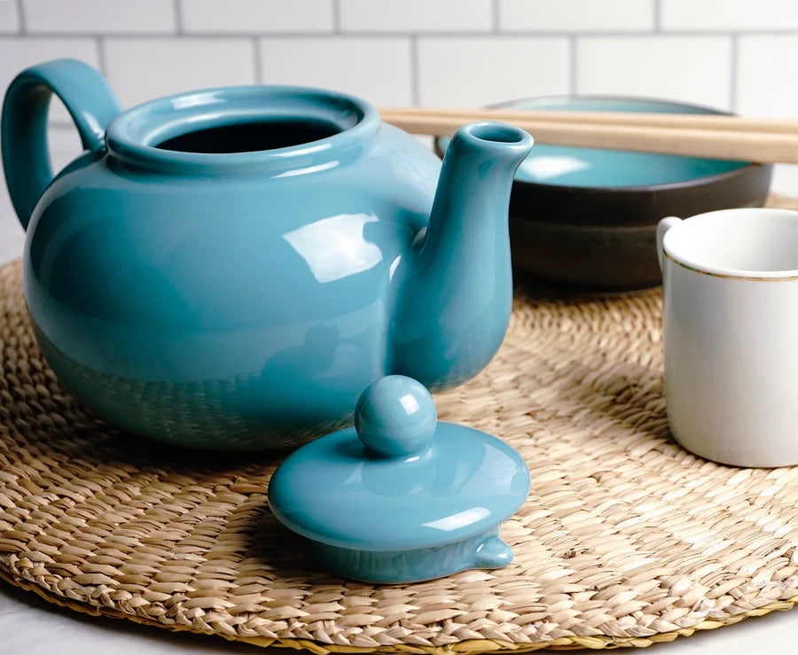 Turquoise 16oz Stoneware Teapot