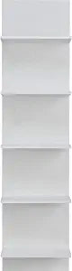 White Wall Mount Vertical Shelving Unit