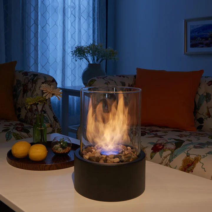 Indoor & Outdoor Small Portable Tabletop Fire Pit Clean Burning Bio Ethanol Ventless Fireplace