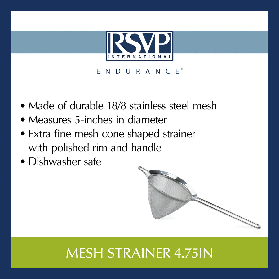 Extra Fine 4.75 in Mesh Strainer
