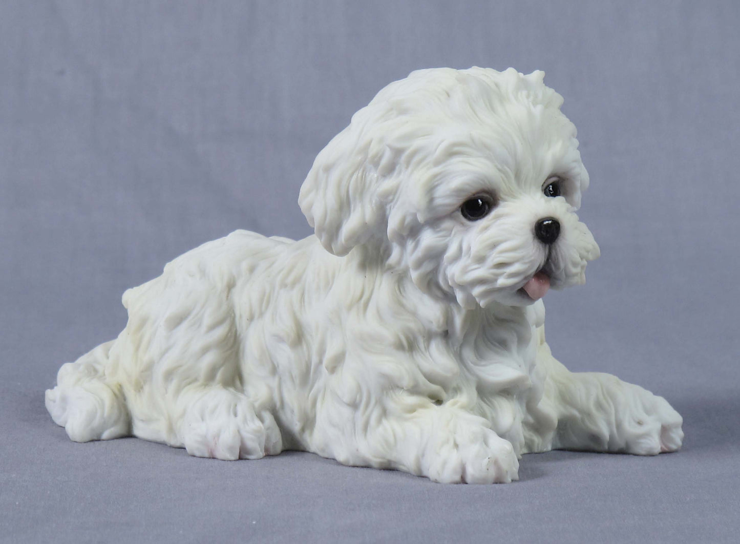 Maltese Puppy Polystone Figurine