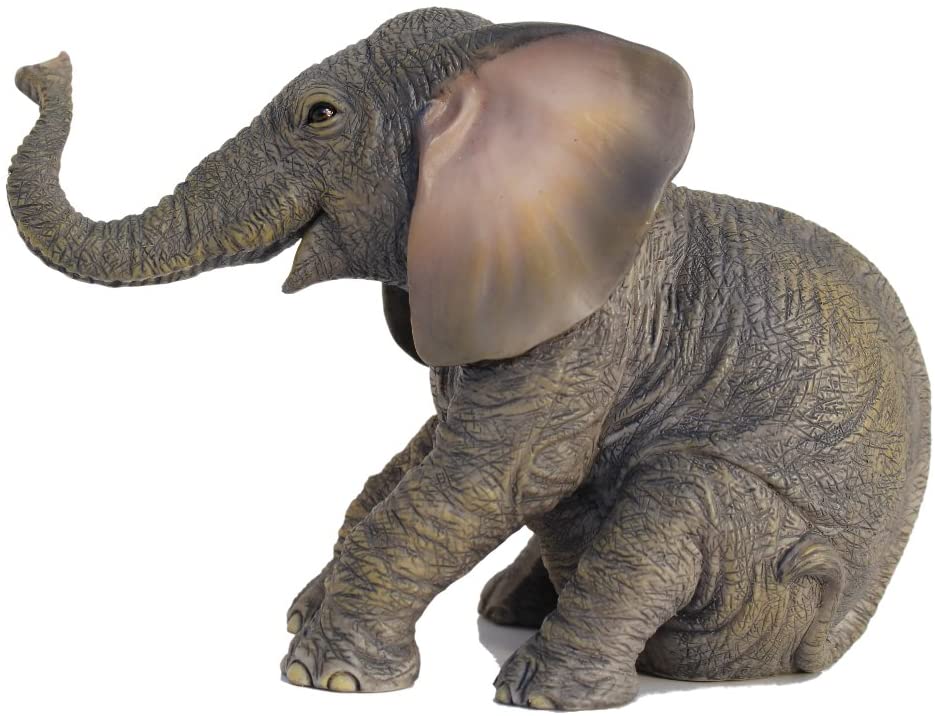 Baby Elephant Sitting Sculpture