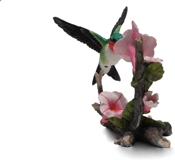 Ruby Throated Hummingbird Statue