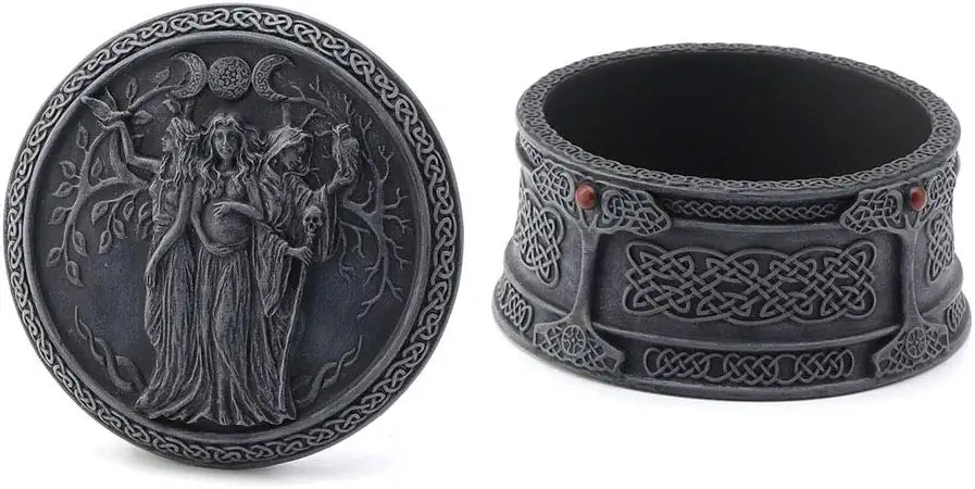 Celtic Triple Goddess Maiden Mother And The Crone Trinket Box