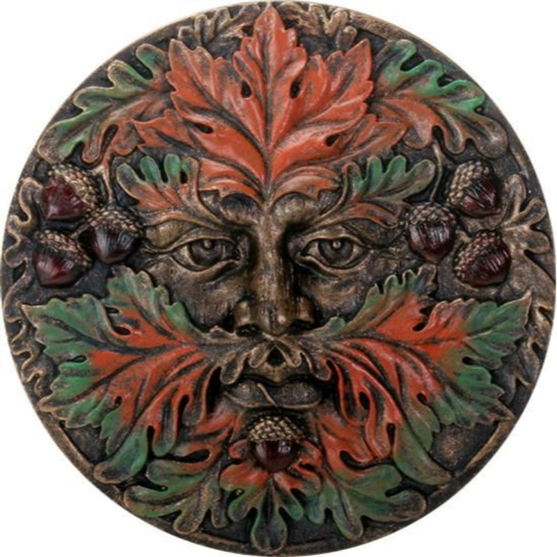 Greenman Plaque Fall Collectible Figurine Statue Sculpture