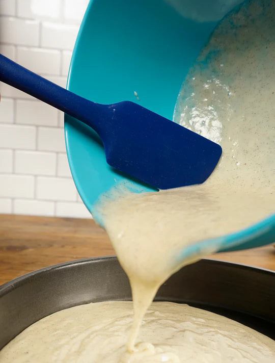 Ela Style Spatula 11" Blue Silicone Wrapped Steel Rubber Scraper